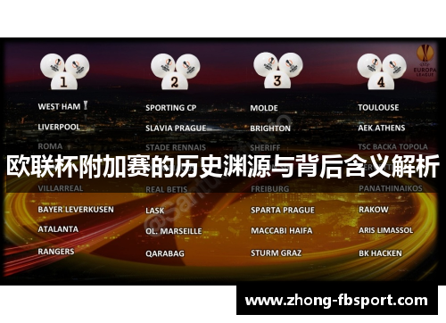 欧联杯附加赛的历史渊源与背后含义解析